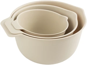 Mainstays 3-Piece Mixing Bowl Set, 50% RPP, Recycled Material, 11.81in, Papyrus Beige Mainstays 3-Piece Mixing Bowl Set, 50% RPP, Recycled Material, 11.81in, Papyrus Beige
