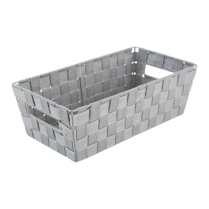 Simplify Medium Woven Strap Storage Basket Tote, Heather Grey Simplify Medium Woven Strap Storage Basket Tote, Heather Grey