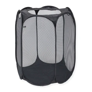 Mainstays Black Pop-Up Hexagon Mesh Laundry Hamper with Heavy Duty Handles Mainstays Black Pop-Up Hexagon Mesh Laundry Hamper with Heavy Duty Handles