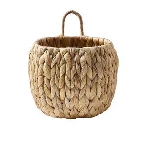 Home Decor Collection 8" Faux Rattan Wall Hanging Basket Planter with Handle Home Decor Collection 8" Faux Rattan Wall Hanging Basket Planter with Handle