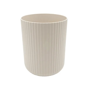 64 Gallon Mainstays Beige Plastic Ribbed Wastebasket 64 Gallon Mainstays Beige Plastic Ribbed Wastebasket