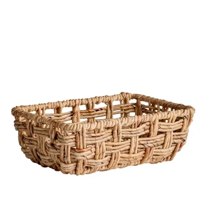 Better Homes & Gardens Water Hyacinth Rectangle Modern Open Weave Basket, Medium Better Homes & Gardens Water Hyacinth Rectangle Modern Open Weave Basket, Medium