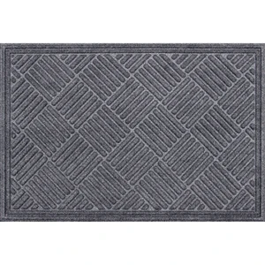 Mainstays Crosshatch Doormat - 24in x 36in, Smoke Mainstays Crosshatch Doormat - 24in x 36in, Smoke