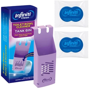 Toilet Tank Tablet Holder with Blue Toilet Bowl Tablets, 8.97 x 3.22 x 2.25Inch - Prevents Flapper Jams & Residue, Extends Life of Drop-In Cleaner Tablets (1+2) Toilet Tank Tablet Holder with Blue Toilet Bowl Tablets, 8.97 x 3.22 x 2.25Inch - Prevents Flapper Jams & Residue, Extends Life of Drop-In Cleaner Tablets (1+2)