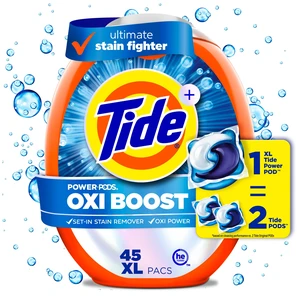 Tide PODS Laundry Detergent, Oxi Boost Power with Stain Remover and Oxi Power, 45 Count Tide PODS Laundry Detergent, Oxi Boost Power with Stain Remover and Oxi Power, 45 Count