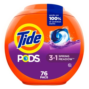 Tide PODS Laundry Detergent Soap Pacs, Spring Meadow Scent, 76 Count Tide PODS Laundry Detergent Soap Pacs, Spring Meadow Scent, 76 Count