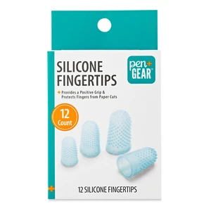 Pen+Gear Silicone Fingertip Protectors, Blue 12 Count Pen+Gear Silicone Fingertip Protectors, Blue 12 Count