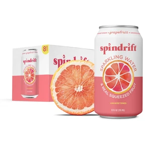Spindrift Sparkling Water Grapefruit, 12 fl oz, 8 Count, Real Squeezed Fruit, No Sugar Added, 17 Calories Spindrift Sparkling Water Grapefruit, 12 fl oz, 8 Count, Real Squeezed Fruit, No Sugar Added, 17 Calories