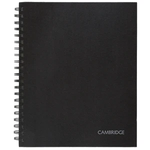 Cambridge Limited Legal Ruled Business Notebook, 8" x 11", Hardcover, Wirebound, 96 Sheets, Black, with Pocket Cambridge Limited Legal Ruled Business Notebook, 8" x 11", Hardcover, Wirebound, 96 Sheets, Black, with Pocket