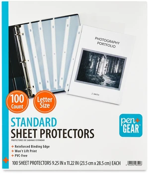 Pen+Gear Standard Sheet Protectors, Letter Size, 8.5 x 11 Inches, 100 Count Pen+Gear Standard Sheet Protectors, Letter Size, 8.5 x 11 Inches, 100 Count