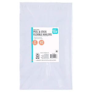 Pen+Gear Self-Seal Poly Flexible Mailers #2, 7.5"x10", White, 25-Count Pen+Gear Self-Seal Poly Flexible Mailers #2, 7.5"x10", White, 25-Count