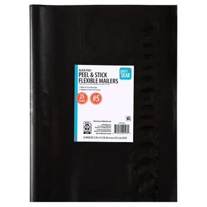 Pen+Gear #5 Self-Seal Poly Flexible Mailers, 12in x 15.5in, Black, 25 Count Pen+Gear #5 Self-Seal Poly Flexible Mailers, 12in x 15.5in, Black, 25 Count