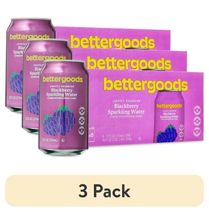 Bettergoods Blackberry Flavored Sparkling Water, 12 fl oz, 8 Cans, 3-Pack Bettergoods Blackberry Flavored Sparkling Water, 12 fl oz, 8 Cans, 3-Pack