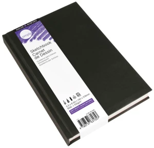Daler-Rowney Simply Sketchbook, 5.5"x8.5", 110 Sheets, 100gsm, Hardcover, Soft White Pages, Black Daler-Rowney Simply Sketchbook, 5.5"x8.5", 110 Sheets, 100gsm, Hardcover, Soft White Pages, Black