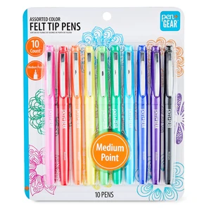 Pen+Gear Medium Point Felt-Tip Pens, Assorted Colors, 10 Count Pen+Gear Medium Point Felt-Tip Pens, Assorted Colors, 10 Count