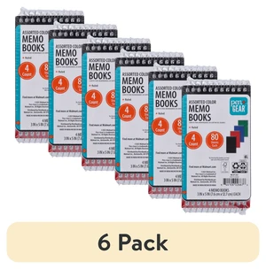 Pen+Gear Spiral Bound Ruled Paper Memo Book, 3in x 5in, 4 Pack, 80 Sheets Each, 0 Holes Pen+Gear Spiral Bound Ruled Paper Memo Book, 3in x 5in, 4 Pack, 80 Sheets Each, 0 Holes