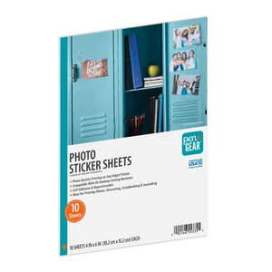 Pen+Gear Photo Stickers 4"x6" White 10 Sheets Pen+Gear Photo Stickers 4"x6" White 10 Sheets