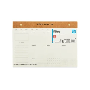 Pen+Gear Kraft Desk Pad Weekly Planner, Undated, 14 x 9.75 Inch, 60 Sheets Pen+Gear Kraft Desk Pad Weekly Planner, Undated, 14 x 9.75 Inch, 60 Sheets