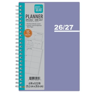 Pen+Gear Monthly Weekly Planner 5"x8" Violet Sky 15-Month (April 2026 - June 2027) Pen+Gear Monthly Weekly Planner 5"x8" Violet Sky 15-Month (April 2026 - June 2027)
