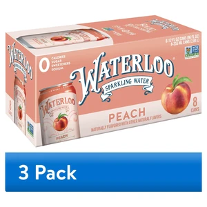 Waterloo Sparkling Water Peach 12 fl oz 3-Pack (8 Cans Per Pack) Waterloo Sparkling Water Peach 12 fl oz 3-Pack (8 Cans Per Pack)