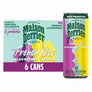 Maison Perrier French Kiss Sparkling Juice Beverage, Blackberry & Lemon Flavors with Real Fruit Juices, 6 Pack, 66.9fl oz Maison Perrier French Kiss Sparkling Juice Beverage, Blackberry & Lemon Flavors with Real Fruit Juices, 6 Pack, 66.9fl oz