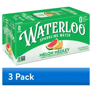 Waterloo Sparkling Water Melon Medley, 12 Fl Oz, 8 Pack Cans (3 Pack) Waterloo Sparkling Water Melon Medley, 12 Fl Oz, 8 Pack Cans (3 Pack)