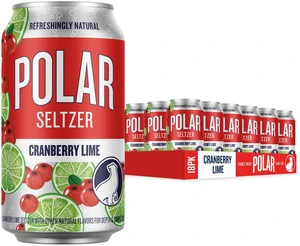 Polar Zero Calorie Cranberry Lime Sparkling Seltzer Water, 18 Pack of 12 fl oz Cans Polar Zero Calorie Cranberry Lime Sparkling Seltzer Water, 18 Pack of 12 fl oz Cans