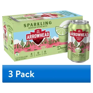 Arrowhead Lime Prickly Pear Sparkling Mountain Spring Water, 12 fl oz, 8 Cans (3 Pack) Arrowhead Lime Prickly Pear Sparkling Mountain Spring Water, 12 fl oz, 8 Cans (3 Pack)