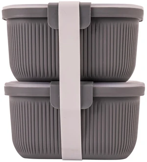 Mainstays Rectangle Plastic Bento Snack Container, 19oz, Gray Mainstays Rectangle Plastic Bento Snack Container, 19oz, Gray