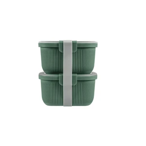 Mainstays Plastic Bento Snack Container, 19oz, Rectangular, Green Mainstays Plastic Bento Snack Container, 19oz, Rectangular, Green