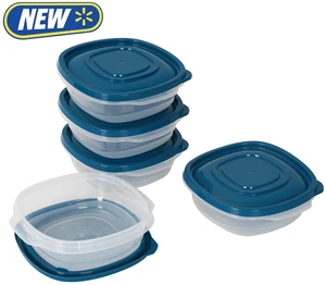 Mainstays Semi Durable Square 2.9 Cup Plastic Food Storage Containers, 5-Pack Mainstays Semi Durable Square 2.9 Cup Plastic Food Storage Containers, 5-Pack