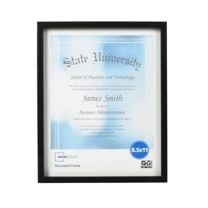 Mainstays Black 8.5"x11" Document Picture Frame for Wall or Tabletop Display 1-Pack Mainstays Black 8.5"x11" Document Picture Frame for Wall or Tabletop Display 1-Pack