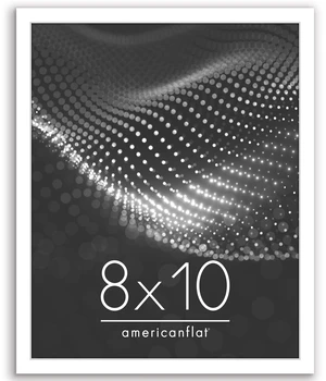 Americanflat 8x10 Picture Frame with Shatter-Resistant Glass, Streamline Collection, Thin Border - White Americanflat 8x10 Picture Frame with Shatter-Resistant Glass, Streamline Collection, Thin Border - White