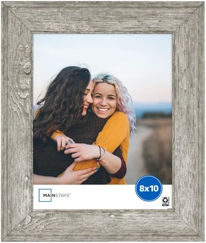 Mainstays 8x10 Picture Frame, Rustic Gray, Tabletop or Wall Display Mainstays 8x10 Picture Frame, Rustic Gray, Tabletop or Wall Display