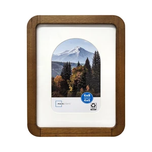 Mainstays 6x8 Picture Frame, Walnut Finish, White Arched Mat for 4x6 Photo, Rounded Corners Mainstays 6x8 Picture Frame, Walnut Finish, White Arched Mat for 4x6 Photo, Rounded Corners