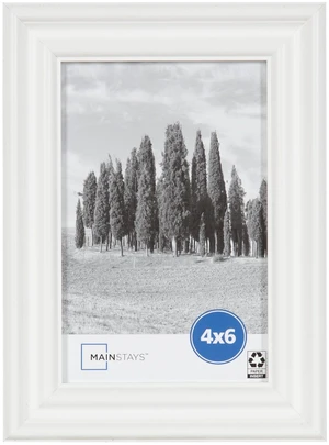Mainstays Traditional Tabletop Picture Frame, 4x6 Photo, White Mainstays Traditional Tabletop Picture Frame, 4x6 Photo, White
