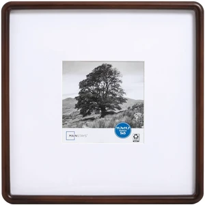 Mainstays 11.75in x 11.75in Brown Rounded Square Picture Frame, Matted for 5x5 Photo Mainstays 11.75in x 11.75in Brown Rounded Square Picture Frame, Matted for 5x5 Photo