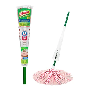 Libman Wonder Mop with Washable Antibacterial Microfiber and Green Steel Handle Libman Wonder Mop with Washable Antibacterial Microfiber and Green Steel Handle