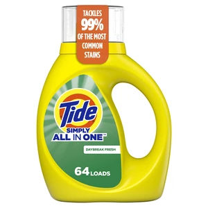 Tide Simply Liquid Laundry Detergent Daybreak Fresh 64 Loads 84 fl oz Tide Simply Liquid Laundry Detergent Daybreak Fresh 64 Loads 84 fl oz