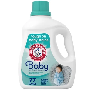 Arm & Hammer Baby Laundry Detergent Liquid, Cuddly Clean Scent, 100.5fl oz, 77 Loads Arm & Hammer Baby Laundry Detergent Liquid, Cuddly Clean Scent, 100.5fl oz, 77 Loads