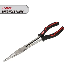 Hyper Tough 11in Long Nose Pliers with Ergonomic Soft Grip Handles, Model 5375V Hyper Tough 11in Long Nose Pliers with Ergonomic Soft Grip Handles, Model 5375V