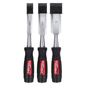 Hyper Tough Wood Chisels 3-Piece Set with Striking Caps Hyper Tough Wood Chisels 3-Piece Set with Striking Caps