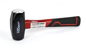 Hyper Tough 2.5lb Small Sledge Hammer Fiberglass Handle with Comfort Grip Hyper Tough 2.5lb Small Sledge Hammer Fiberglass Handle with Comfort Grip