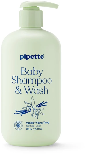 Pipette Tear-Free Baby Shampoo & Wash, Sensitive Skin, Vanilla + Ylang Ylang, 11.8 fl oz Pipette Tear-Free Baby Shampoo & Wash, Sensitive Skin, Vanilla + Ylang Ylang, 11.8 fl oz