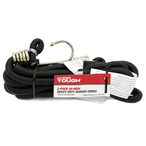 Hyper Tough 48-Inch Heavy Duty Black Rubber Bungee Cords (2-Pack) Hyper Tough 48-Inch Heavy Duty Black Rubber Bungee Cords (2-Pack)