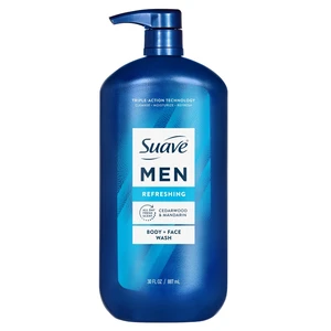 Suave Men Refreshing 2-in-1 Body & Face Wash with Glycerin & Vitamin E 30FL OZ Suave Men Refreshing 2-in-1 Body & Face Wash with Glycerin & Vitamin E 30FL OZ