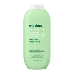 Method Daily Zen Body Wash, Cucumber Seaweed & Green Tea, Paraben-Free, 18fl oz Method Daily Zen Body Wash, Cucumber Seaweed & Green Tea, Paraben-Free, 18fl oz