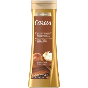 Caress Shea Butter & Brown Sugar Body Wash, Exfoliating & Moisturizing, Hyaluronic Acid, 20 oz Caress Shea Butter & Brown Sugar Body Wash, Exfoliating & Moisturizing, Hyaluronic Acid, 20 oz