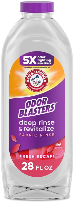 ARM & HAMMER Odor Blasters Deep Rinse and Revitalize Fabric Rinse, Fresh Escape, 28 fl oz ARM & HAMMER Odor Blasters Deep Rinse and Revitalize Fabric Rinse, Fresh Escape, 28 fl oz