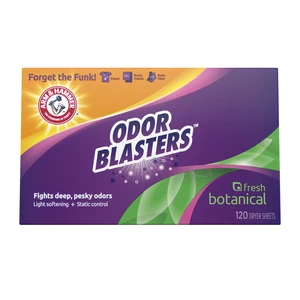 Arm & Hammer Odor Blaster Dryer Sheets Fresh Botanical Scent 120Count Arm & Hammer Odor Blaster Dryer Sheets Fresh Botanical Scent 120Count